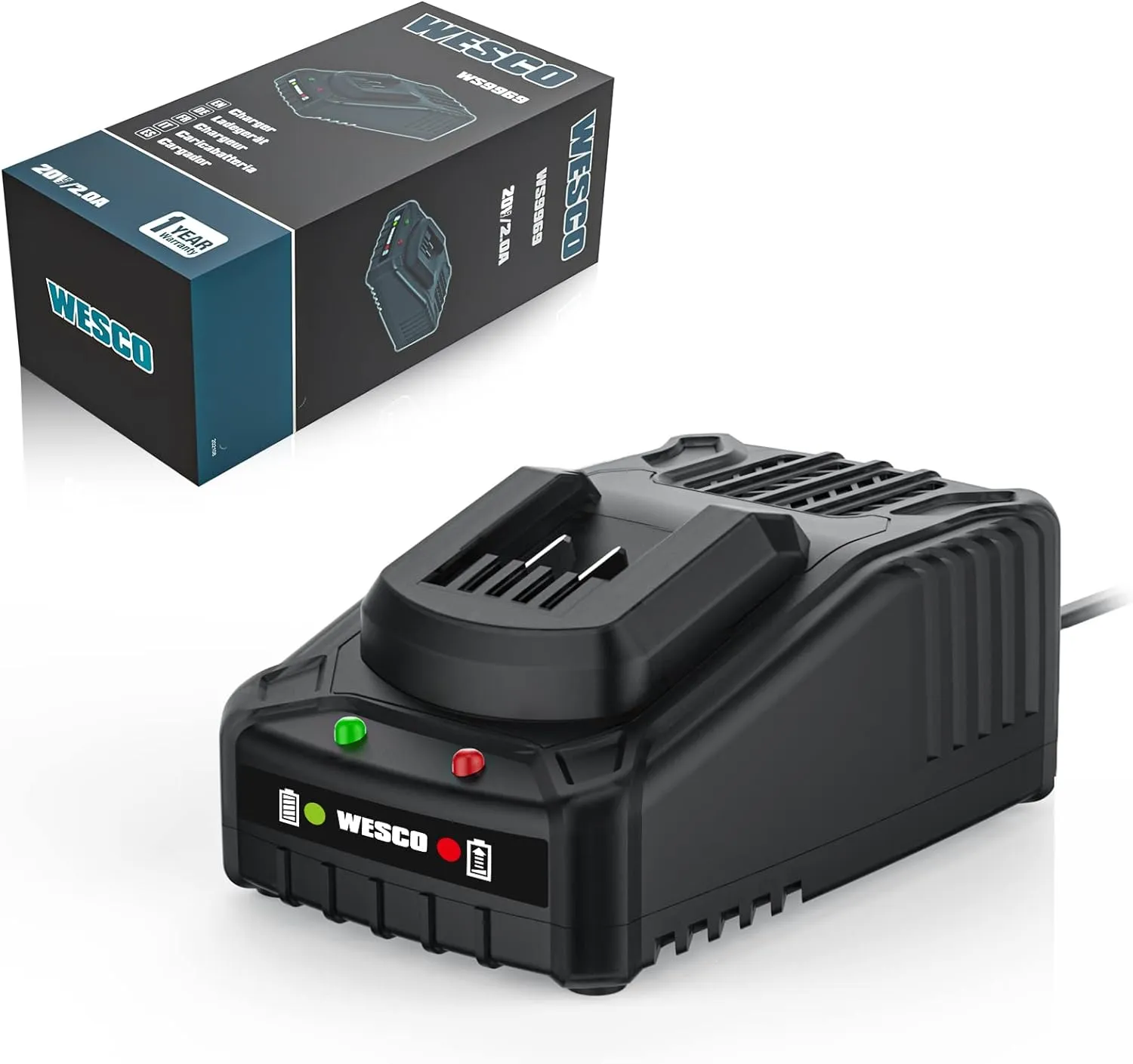 WESCO 18V MAX Battery Charger for WESCO Tools 18V Lithium Battery