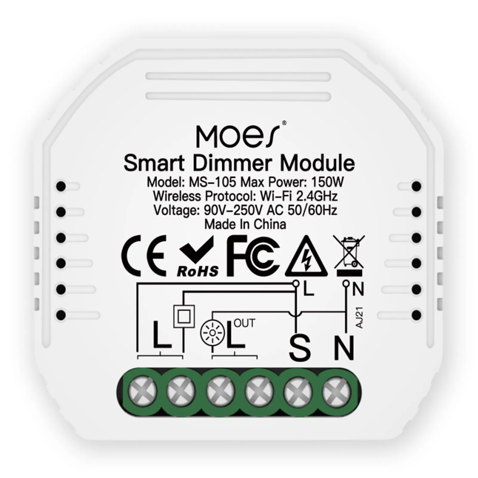 WiFi 2 Gang Dimmer Switch  Module DIY Smart  Light LED Dimmable Interruptor Relay