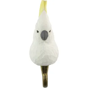 Wildlife Garden - Hand Carved Hook - Cockatoo