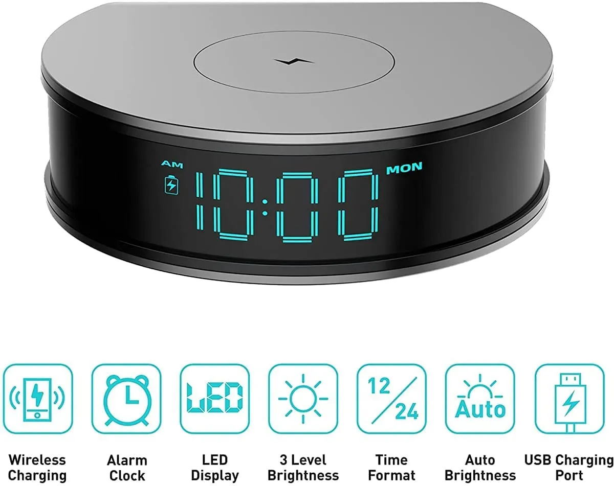 Wireless Charger Camera Clock