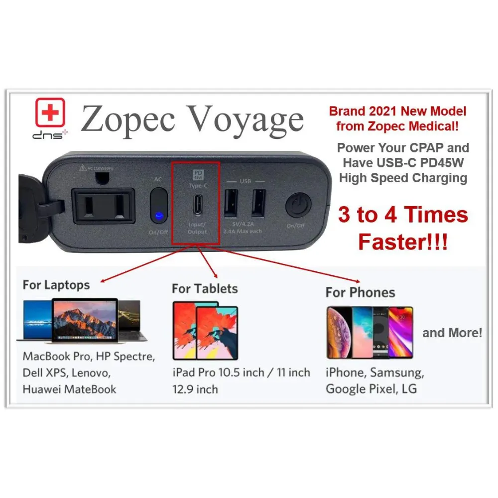 Zopec Medcial Voyage Smart CPAP Travel Battery