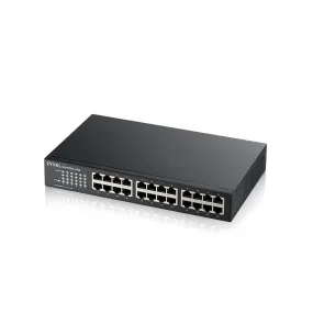 Zyxel Gs1100 Series Gs1100-24E - Switch - Unmanaged - 24 X 10/100/1000 - Desktop, Rack-Mountable, Wall-Mountable